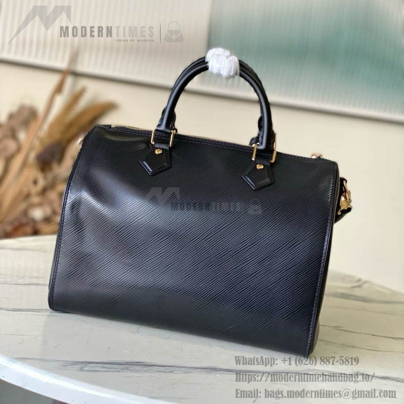 Louis Vuitton Speedy Bandoulière 30 M25915 Caramel / M25671 Black leather handbag