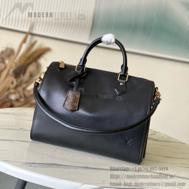 Louis Vuitton Speedy Bandoulière 30 M25915 Caramel / M25671 Black leather handbag