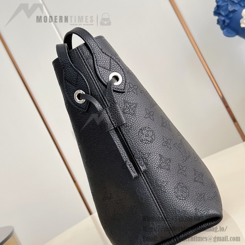 Louis Vuitton Mahina Boundless M13179 Light Coffee Black Leather Replica Tote