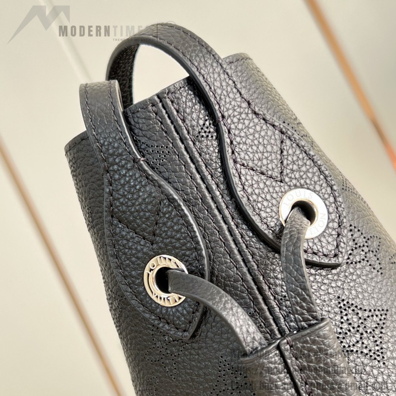 Louis Vuitton Mahina Boundless M13179 Light Coffee Black Leather Replica Tote