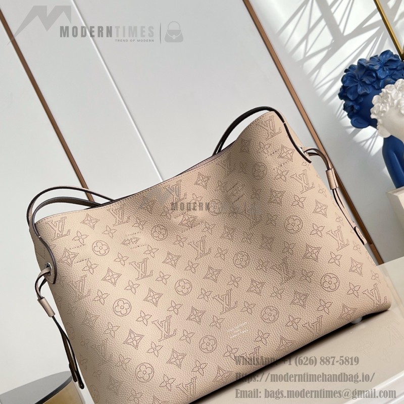 Louis Vuitton Mahina Boundless M13179 Light Coffee Black Leather Replica Tote
