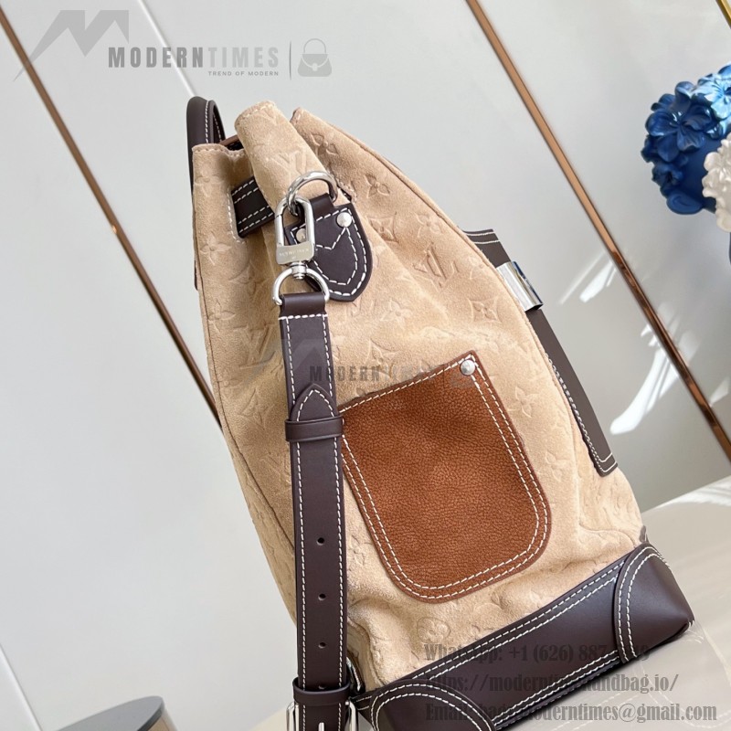 Louis Vuitton Steamer 40 M26019 Workwear Collection Suede Leather Replica Handbag