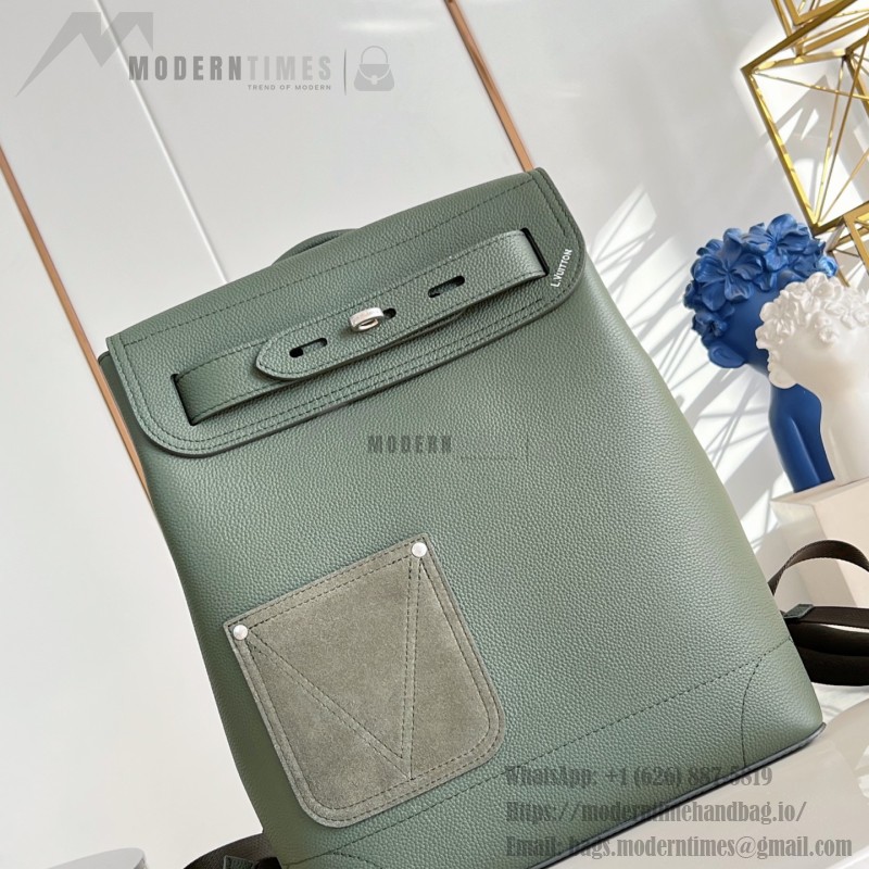 Louis Vuitton Steamer Backpack M26852 Green LV Touch Leather