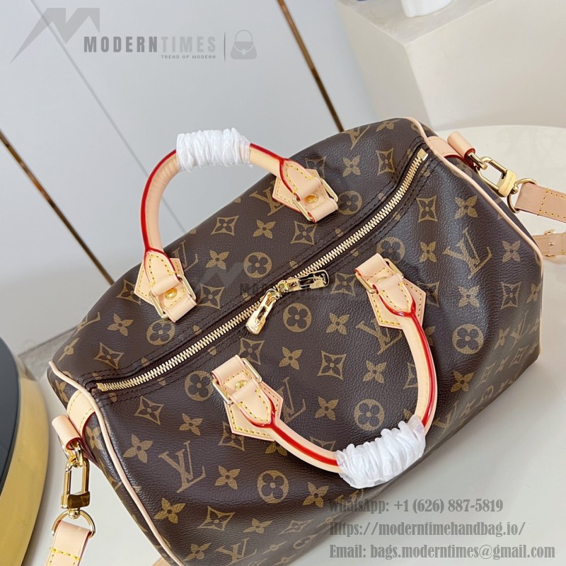 Louis Vuitton M46980 Speedy Bandoulière 30 in Monogram canvas with steel hardware