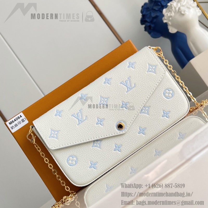 Louis Vuitton M28127 Pochette Félicie Sweet Escape Monogram Empreinte leather chain bag