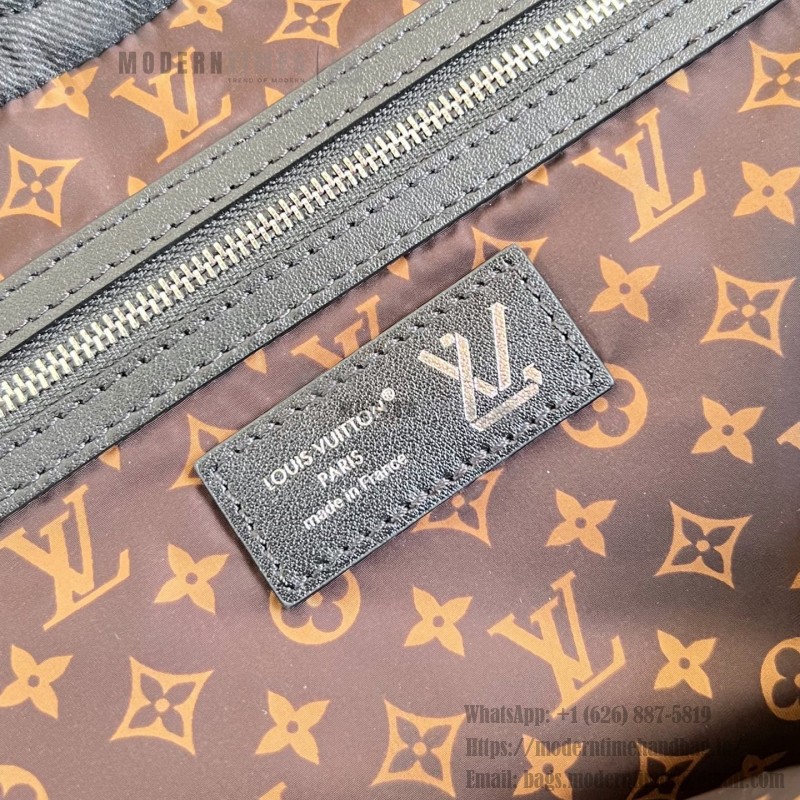 Louis Vuitton M26364 Neverfull Inside Out MM Black Jeans Puffygram nylon tote