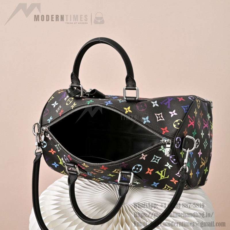 Louis Vuitton x Takashi Murakami X TM Speedy Soft 30 M13257 Black Multi Handbag