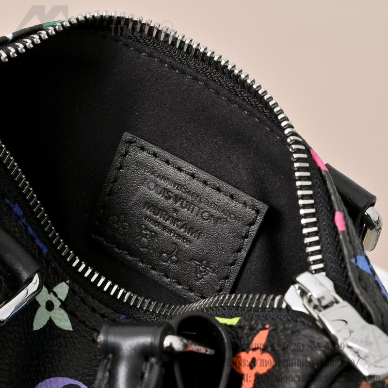 Louis Vuitton Nano Speedy M13406 Black Multicolor Handbag – Mini Monogram Canvas