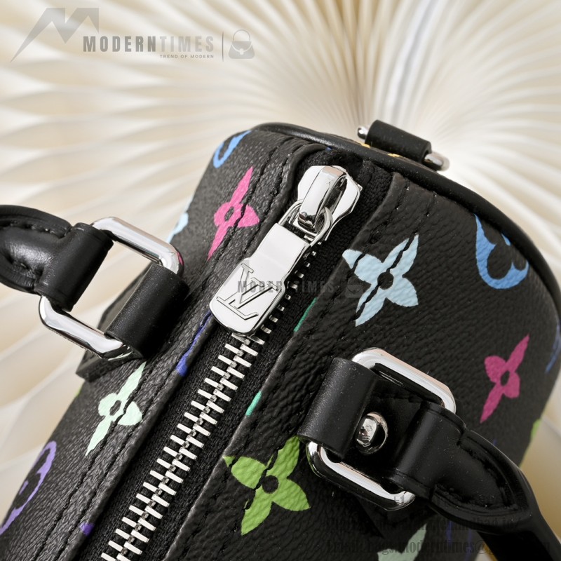 Louis Vuitton Nano Speedy M13406 Black Multicolor Handbag – Mini Monogram Canvas