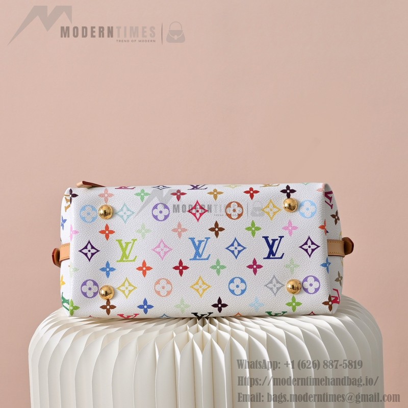 Louis Vuitton CarryAll M13661 White Multicolor Handbag – Monogram Canvas with Leather Trim