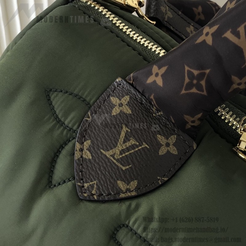 Louis Vuitton Speedy Bandoulière 25 Silver Econyl embroidered tote bag