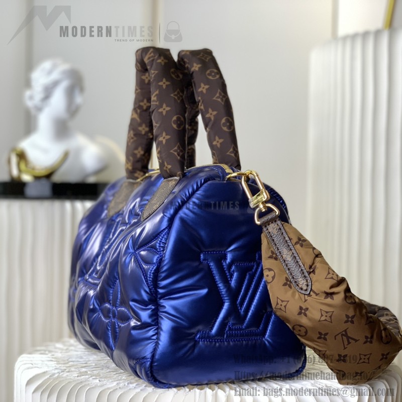Louis Vuitton Speedy Bandoulière 25 Silver Econyl embroidered tote bag