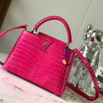 Louis Vuitton Capucines BB M92173 Light Plum Pink Taurillon Leather Handbag