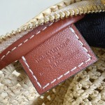 Louis Vuitton Hills Pochette M14304 Raffia and Leather Clutch
