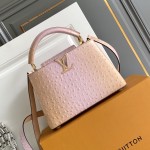 Louis Vuitton Capucines BB Gradient White Taurillon Leather Handbag M24713 M24714