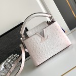 Louis Vuitton Capucines BB Gradient White Taurillon Leather Handbag M24713 M24714
