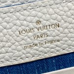 Louis Vuitton Capucines Mini Handbag Blue Denim M12947