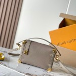 Louis Vuitton Side Trunk BB Handbag M23915 M25072 in Off-White and Light Brown – Premium Leather Replica