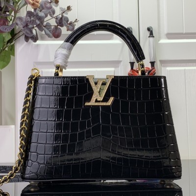 Louis Vuitton - Capucines BB Bag M48865 – Crocodile Diamond Light Black