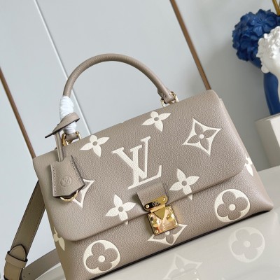 Louis Vuitton - Madeleine MM Handbag M46041 Gray Monogram Empreinte – Silk-Screen Edition