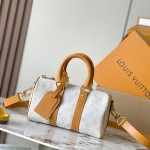 Louis Vuitton Keepall Bandoulière 25 Handbag M15706 White – MB163c Chip