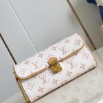 Louis Vuitton M26583 Pochette Camille White Floral Monogram Dune Canvas Handbag