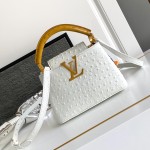 Louis Vuitton Capucines BB White Taurillon Leather Handbag M24713
