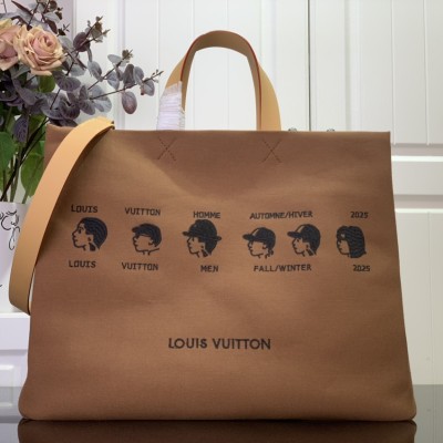Louis Vuitton- PHARRELL and NIGO Collection M15220 Monogram Embroidered Tote Bag 