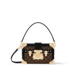 Louis Vuitton Petite Malle Monogram Canvas Handbag M13738 Front View