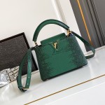 Louis Vuitton Capucines Green Lizard Replica Handbag M98156 M98177