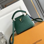 Louis Vuitton Capucines BB Custom Green Taurillon Leather Handbag M24713 M24714
