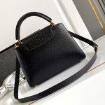 Louis Vuitton Capucines BB Black Custom Taurillon Leather Handbag M24713 M24714