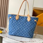 Replica Louis Vuitton Neverfull MM M13192 Denim Trim with MB163c Chip