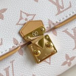 Louis Vuitton M26583 Pochette Camille White Floral Monogram Dune Canvas Handbag