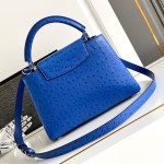 Louis Vuitton Capucines BB Custom Blue Taurillon Leather Handbag M24713 M24714