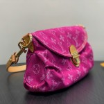 Louis Vuitton M95216 Pink Purple & Denim Blue Vintage Denim Baguette Bag