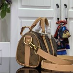 Louis Vuitton Keepall Bandoulière 25 M15428 Nigo Monogram & Damier Patchwork Canvas Bag