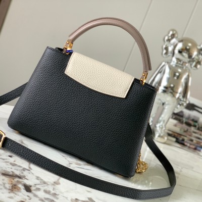 Louis Vuitton - Capucines BB Black and Grey High-End Custom M20844 M20845 Handbag