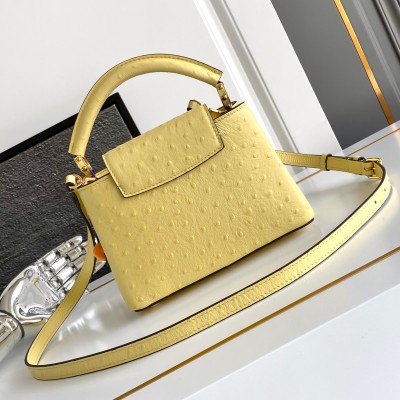 Louis Vuitton - Capucines BB Custom Yellow Taurillon Leather Handbag M24713 M24714