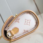 Louis Vuitton M26583 Pochette Camille White Floral Monogram Dune Canvas Handbag