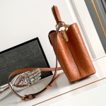 Brown Dynamic Chip Premium Leather Replica Handbag M24714