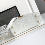 Louis Vuitton Capucines BB White Taurillon Leather Handbag M24713