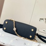 Louis Vuitton Capucines BB Black/White Taurillon Leather Handbag with Gold Hardware