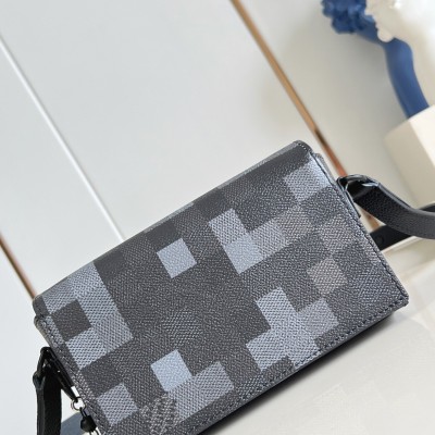 Louis Vuitton - Steamer Mini Handbag M14923 – Damoflage Black Coated Canvas 