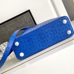 Louis Vuitton Capucines BB Custom Blue Taurillon Leather Handbag M24713 M24714