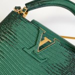 Louis Vuitton Capucines Green Lizard Replica Handbag M98156 M98177