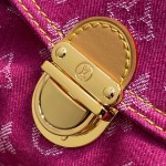 Louis Vuitton M95216 Pink Purple & Denim Blue Vintage Denim Baguette Bag