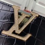 Louis Vuitton Capucines BB Bag M48865 Crocodile Diamond Light Black – Front View