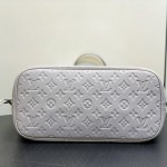 Louis Vuitton Neverfull MM M13758 Lilac Purple Monogram Empreinte Tote Bag