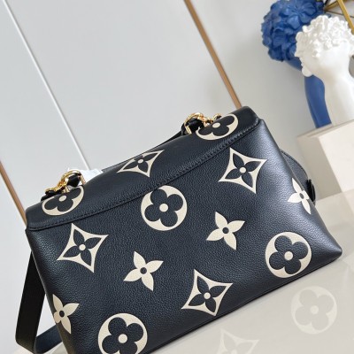 Louis Vuitton - Madeleine MM Handbag M46041 Black Print Monogram Empreinte